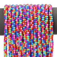 Alrededor De 110 Piezas De Cuentas Redondas Planas Y Coloridas De Arcilla Suave De 3.5x6.5mm Para La Creación De Joyas DIY Y Pulseras Hechas a Mano - details 5
