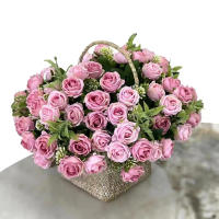 10 Cabezas De Rosa Artificial En 6 Colores Peonías Flores Falsas Para Decoración De Boda Y Ocasiones Especiales Material De Poliéster - details 3