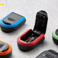 Caja De Seguridad Para Llaves De Plástico Impermeable Montada En La Pared Caja De Bloqueo Con Código De 4 Dígitos Para Exterior Almacenamiento De Llaves Para Hogar Y Oficina - details 0