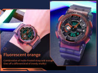 Reloj Deportivo Para Hombre SNADA 2025 Resistente Al Agua Con Pantalla Dual Fluorescente Y Cuarzo Digital Resina Correa Bucle Estilo Sport - details 9