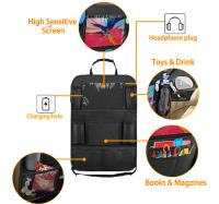 BARAC Organizador de asiento trasero de coche con pantalla táctil, soporte para tableta, bolsillos de almacenamiento, cubierta, protectores traseros de asiento de coche para viajes, niños - details 1