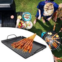 Plato De Barbacoa Con Manos a Prueba De Adherencia Para Asar Y Cocinar Al Aire Libre Y Interior Plataforma De Sazón Nonstick Para Camping - details 6
