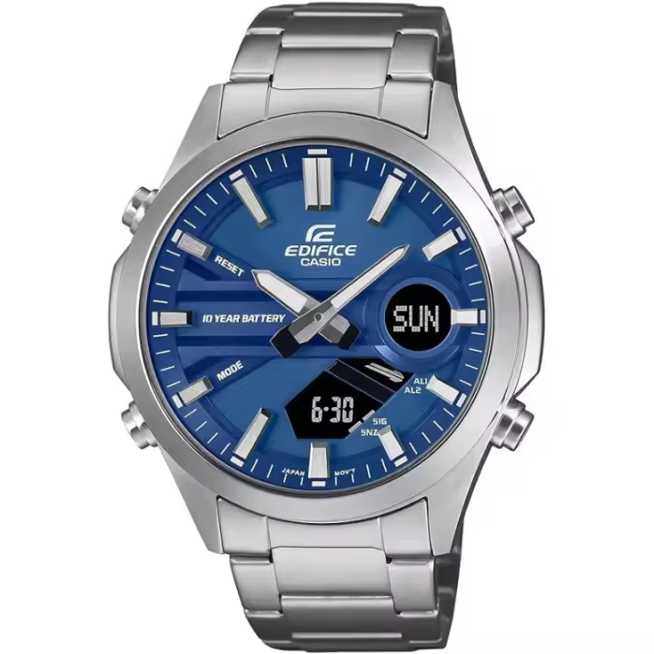 Reloj Casio Edifice Hombre Analogico y Digital Sumergible Efv-c120d-2aef - 1