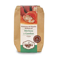 Pimientos del piquillo rellenos de merluza y gambas de Rosara Conservas Artesanas. 4 frutos (Pack de 2 unidades) - details 0