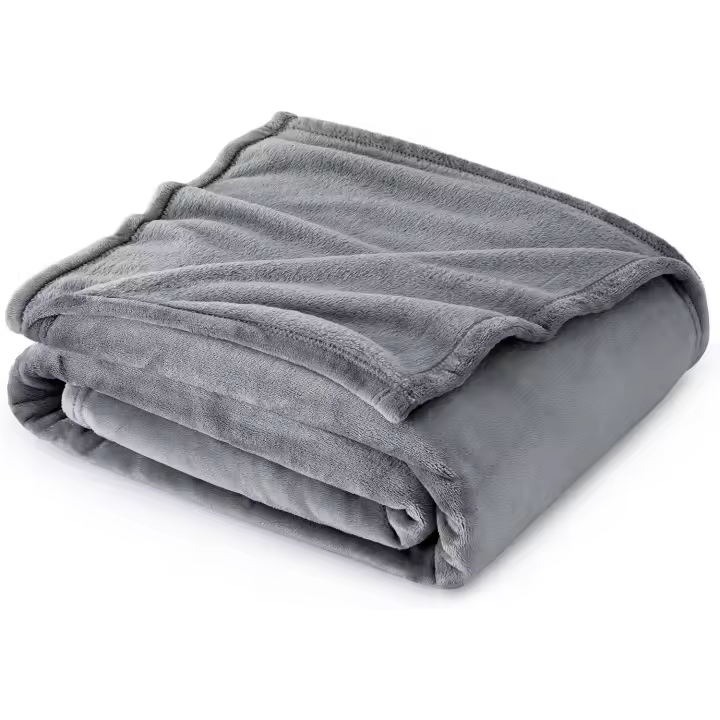 Manta de franela de coral para sofá, manta versátil y suave y esponjosa para cama y sofá doble/doble, gris plateado, 150x200cm - 1