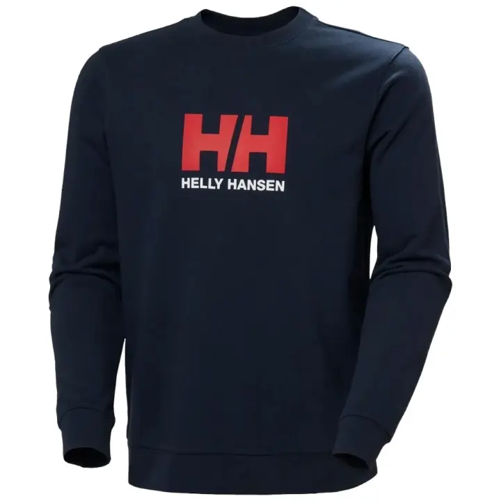 Sudadera Azul Helly Hansen HH Logo Crew Sweatshirt Navy sin Capucha Cómoda y Versátil - 1