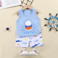 Conjunto De Pijamas De Verano Para Niños Y Niñas Con León De Dibujos Animados Camiseta + Shorts De Algodón Unisex Talla 1-6 Años - details 2