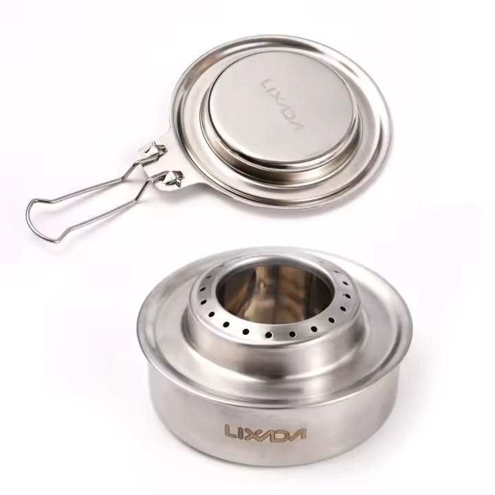 Estufa De Camping LIXADA 120ml Mini Con Cubierta Plegable Para Extinguir Fuego Alta Eficiencia De Combustión Estufa Para Alcohol - 1