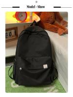 Mochila Suave Para Hermana Color Sólido Gran Capacidad Estudiante Escuela 2022 Invierno Mochila Universitaria De Estilo INS Para Estudiantes De Colegio - details 3