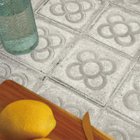 Mantel para mesa rectangular, Antimanchas, Impermeable, Para el hogar, Cuadrado, Panot Barcelona, Flor de Barcelona, Gris claro - details 0