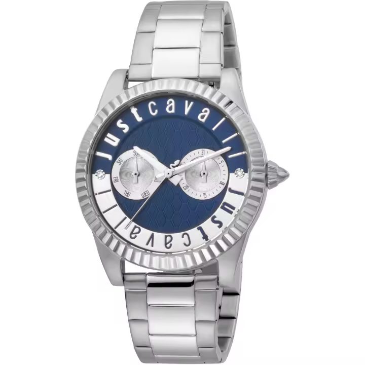 Reloj Just Cavalli JC1L142M0065 Acero Inoxidable correa color: Metálico Dial Azul Multifunción Mujer - 1