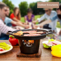 Mini Estufa Para Barbacoa Horno De Cocina Para Una Persona Placa De BBQ Desmontable Herramientas De Asado Sin Humo Para Carne - details 0
