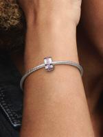 Pandora - Charm de clip with Bright Pink Row-Plata de Lei - details 2