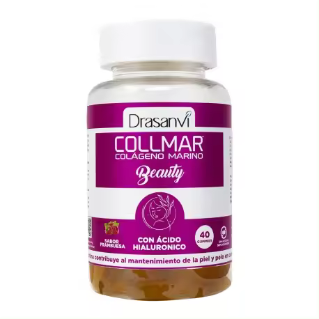 COLLMAR COLAGENO MARINO BEAUTY. Suplemento alimenticio de colágeno marino hidrolizado, coenzima Q10, ácido hialurónico y biotina en formato gummy. Sin azúcares ni alérgenos. - 1