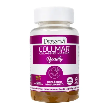 COLLMAR COLAGENO MARINO BEAUTY. Suplemento alimenticio de colágeno marino hidrolizado, coenzima Q10, ácido hialurónico y biotina en formato gummy. Sin azúcares ni alérgenos. - 1
