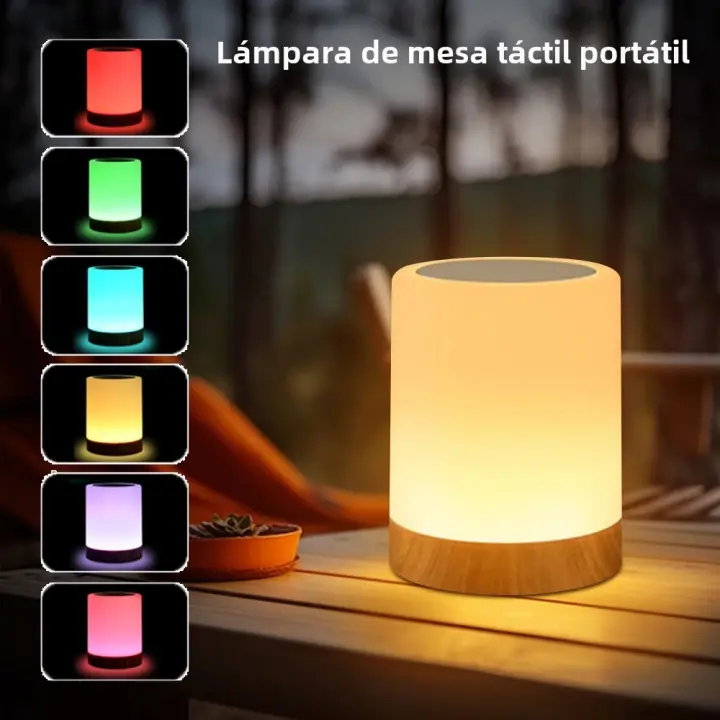 Lámpara De Mesa Recargable USB Para Decoración De Habitaciones Luz Nocturna Para Niños Regalos Luz De Camping Con Base Tridimensional Control Táctil Moderna Para Dormitorio - 1