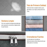 BLOOM STORE-Pack 3 Bolsa de Almacenamiento  Gran Capacidad con la Cremallera Robusta y Asa Reforzada, Organizador de Transpirable Para Edredones, Mantas,Ropa de Cama-Gris - details 1