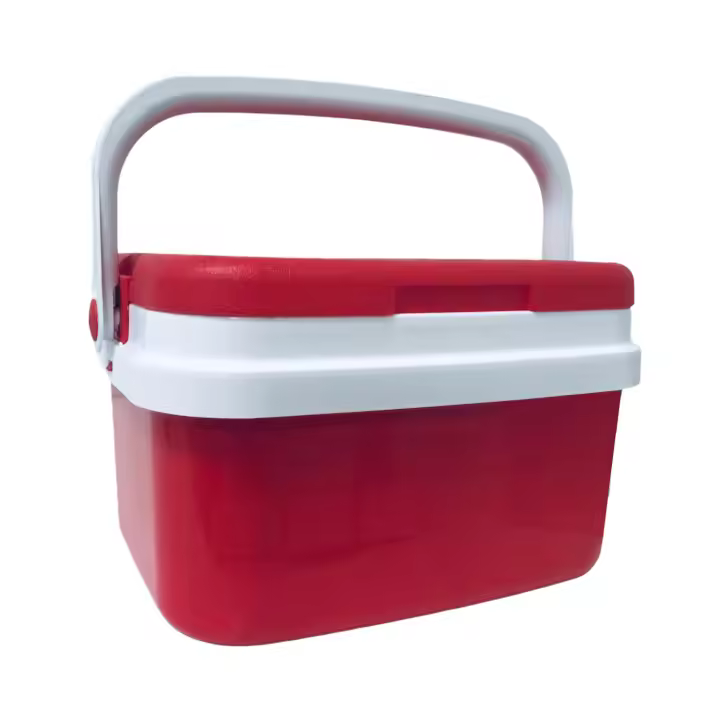 KROWN - Nevera Portátil Térmica, Rojo y Blanco, Polipropileno, Ideal Para Actividades al Aire Libre, Camping en el Jardín, Barbacoas, Picnic, Playa. Capacidad - 1