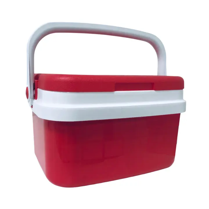 KROWN - Nevera Portátil Térmica, Rojo y Blanco, Polipropileno, Ideal Para Actividades al Aire Libre, Camping en el Jardín, Barbacoas, Picnic, Playa. Capacidad - 1
