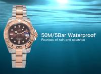 Reloj Mecánico Para Hombre DWAYNE CAMPBELL NH35 Resistente Al Agua Acero Inoxidable Vidrio De Zafiro Luminoso Regalo Ideal Para Negocios - details 2