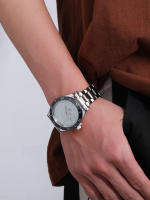 Reloj De Pulsera Para Hombre En Acero Inoxidable Calendario Estilo Business Moda Deportiva Regalo Para Fiestas Movimiento Cuarzo - details 7