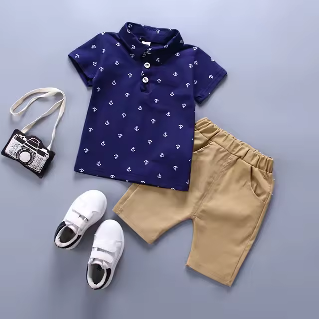 Conjunto Niños Verano 2 Piezas 1-4 Años Algodón Suave Transpirable Deporte Casual - 1