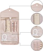 Caja de almacenamiento de joyas de viaje, Anillo plegable, pulsera, pendientes, Bolsa de almacenamiento de viaje - details 2