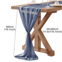 Corredor De Mesa De Seda Bohemia Romántica 30cm*300cm Para Boda Cumpleaños Fiesta De Novia Día De San Valentín Decoración De Mesa - details 3