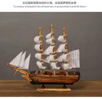 Modelo De Barco Pirata De Madera 16cm Pequeño Barco De Seda Para Decoración De Pastel Y Hogar Estilo Mediterráneo - details 9