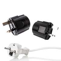 Ociodual 2x Adaptadores de Enchufe EU a UK, 2 Pines a 3 Pines, Tipo C, E y F a Tipo G, Negro - details 6