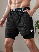 Shorts Deportivos Para Hombre Doble Capa Transpirables Secado Rápido Running Shorts De Poliéster - details 0