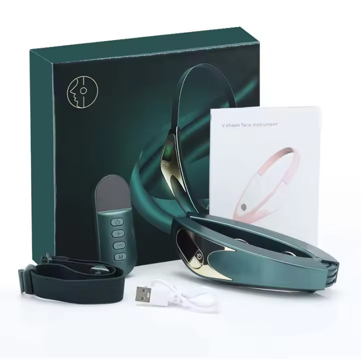 Aparato eléctrico inteligente para el tratamiento de la papada y la cara en forma de V con 8 modos y 15 intensidades ajustables - Dispositivo para el tratamiento de la cara en forma de V para mujeres - 1