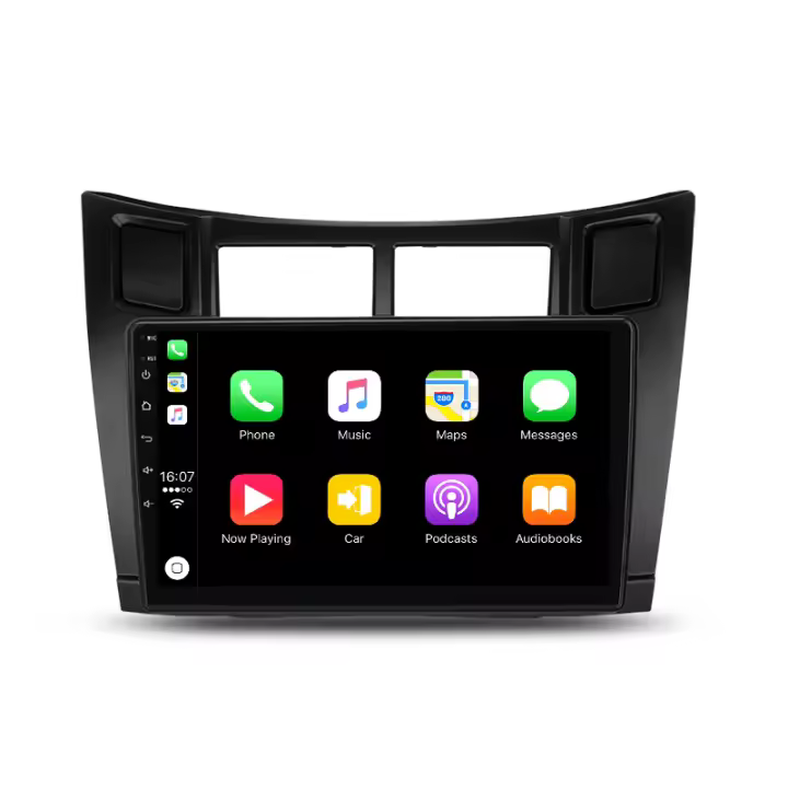 AWESAFE inalámbrico CarPlay Android Auto Radio para Toyota Yaris 2005 - 2012 coche reproductor multimedia GPS 2 din autoradio volante controles RDS Bluetooth - 1