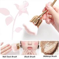 Cepillo De Uñas En Forma De Rosa Dorada Para Manicura Herramientas De Limpieza Para Polvo De Gel UV Y Acrílico Accesorios De Uñas - details 1