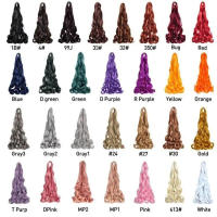 Extensiones De Cabello Sintético En Rizos Espirales Y Ombre Pre Estiradas Para Crear Braids De Textura Suave Alta Temperatura Fibra De Textil Un Solo Paquete - details 4
