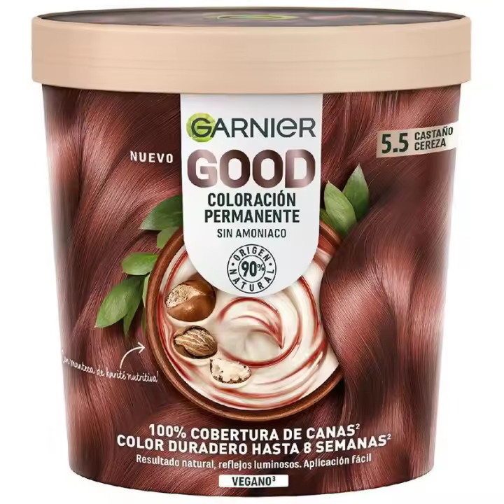 Garnier Good Coloración Permanente Nro 5.5 Castaño Cereza 217Ml - 1
