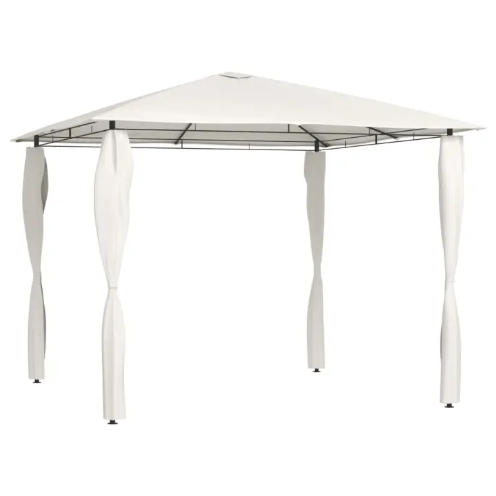 vidaXL Cenador con cubiertas de postes crema 3x3x2,6 m 160 g/m² - 1