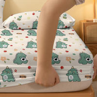 Sábana Ajustada Con Impresión De Dinosaurio Cartoon Animal Pequeño Sábana De Cama Con Diseño De Dormitorio Sin Almohadillas (excluyendo Fundas De Almohada) Material Poliéster 100% - details 4