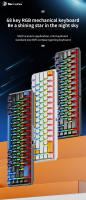 Teclado Mecánico Con Cable K68 Luz Multicolor 10 Tipos Para Gaming Y Oficina Compatible Con Windows Y Apple IOS Sistema - details 0