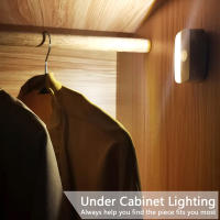Lámpara Nocturna Inteligente LED Para Armario Y Escaleras Sensor De Movimiento PIR Luz De Baño Y Cocina Automática ON/OFF - details 1