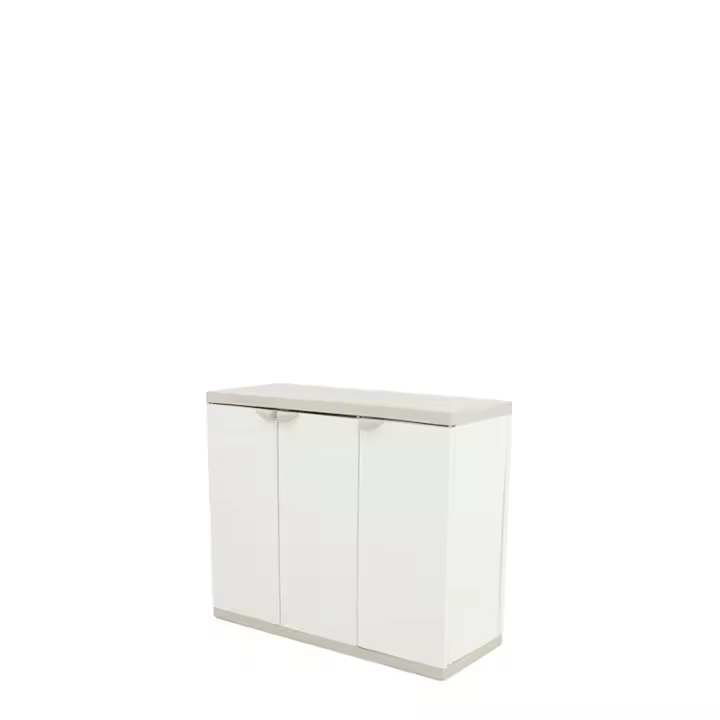 Medio Armario de 3 Puertas 105 cm Titanium Plastiken Beige - 1