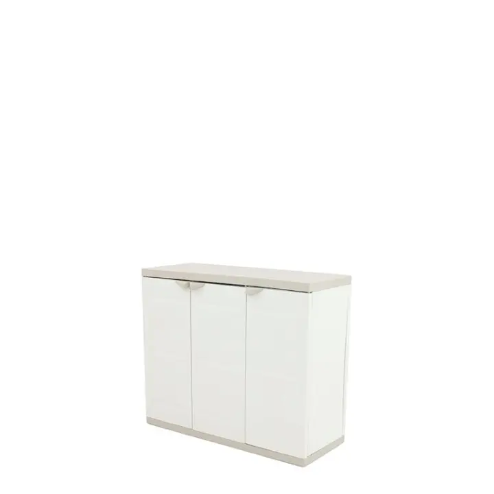 Medio Armario de 3 Puertas 105 cm Titanium Plastiken Beige - 1