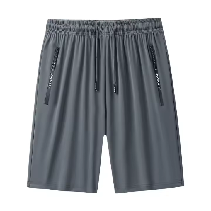 Shorts De Running Para Hombre Pantalones Cinco Puntos De Seda Helada Talla Grande Disponible En Tamaños 5XL-9XL - 1