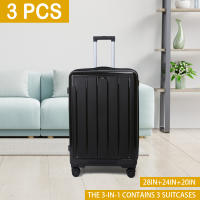 S7 STAR Juego 3pcs Cabina PP de Viaje, Maleta Resistente Rígida 20+24+28 pulgadas. Equipaje Elegante Ligero de Moda, Pack 3 Piezas Cabina con 4 Ruedas Giratorias Multidireccionales 360° Asa Telescópica - details 0