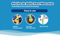 Piscina para Mascotas con Rociadores - 100 cm Piscina de Baño Material PVC Resistente Antideslizante y Fácil de Instalar Ideal para Perros - details 2