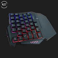 USB One-handed Keyboard Gaming  Portable 35 Keys Mini Wired Gaming Keyboard - details 1