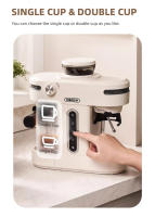 Máquina de Café Espresso HiBREW H14, 20 Bares de Alta Presión, Configuración de Molinillo de 15 Marchas, Función de Pre-Infusión, Control de Temperatura NTC, Ajuste de Capacidad de Taza - Beige - details 9