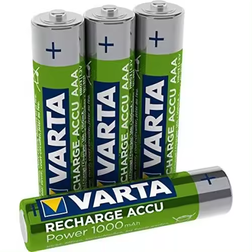 Pilas Recargables Varta AAA Ready2Use 1000 Mah (4 Uds) - Verde y Plateado - 1