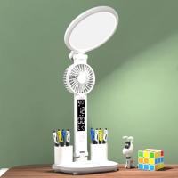 Luz De Escritorio LED Con Ventilador Y Reloj Cargador USB Luz De Lectura Con Protección Ocular Plegable Luz Nocturna Para Escritorio - details 9