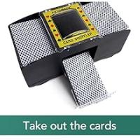 Barajadora de cartas automática, máquina repartidora de cartas a batería, barajadora de cartas de casino eléctrica para UNO, Blackjack, Texas Hold'em, juegos de cartas para el hogar - details 4